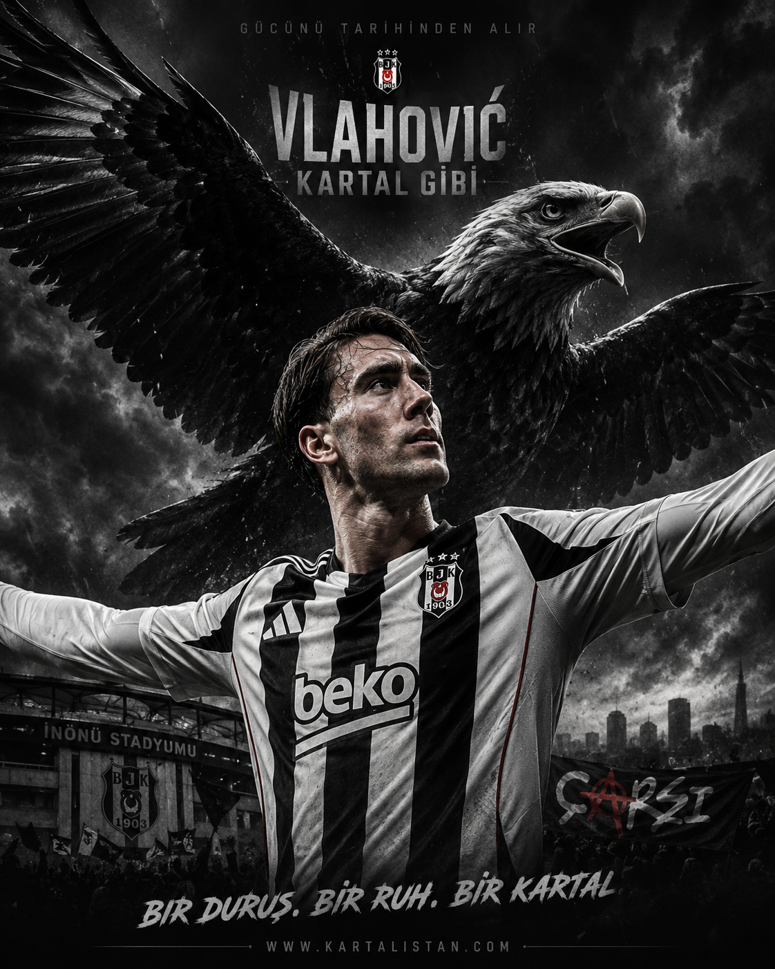 Vlahovic İmzaya Kaldı; Kartal Dusan Vlahovic transferinde mutlu sona ulaşmak üzere.
