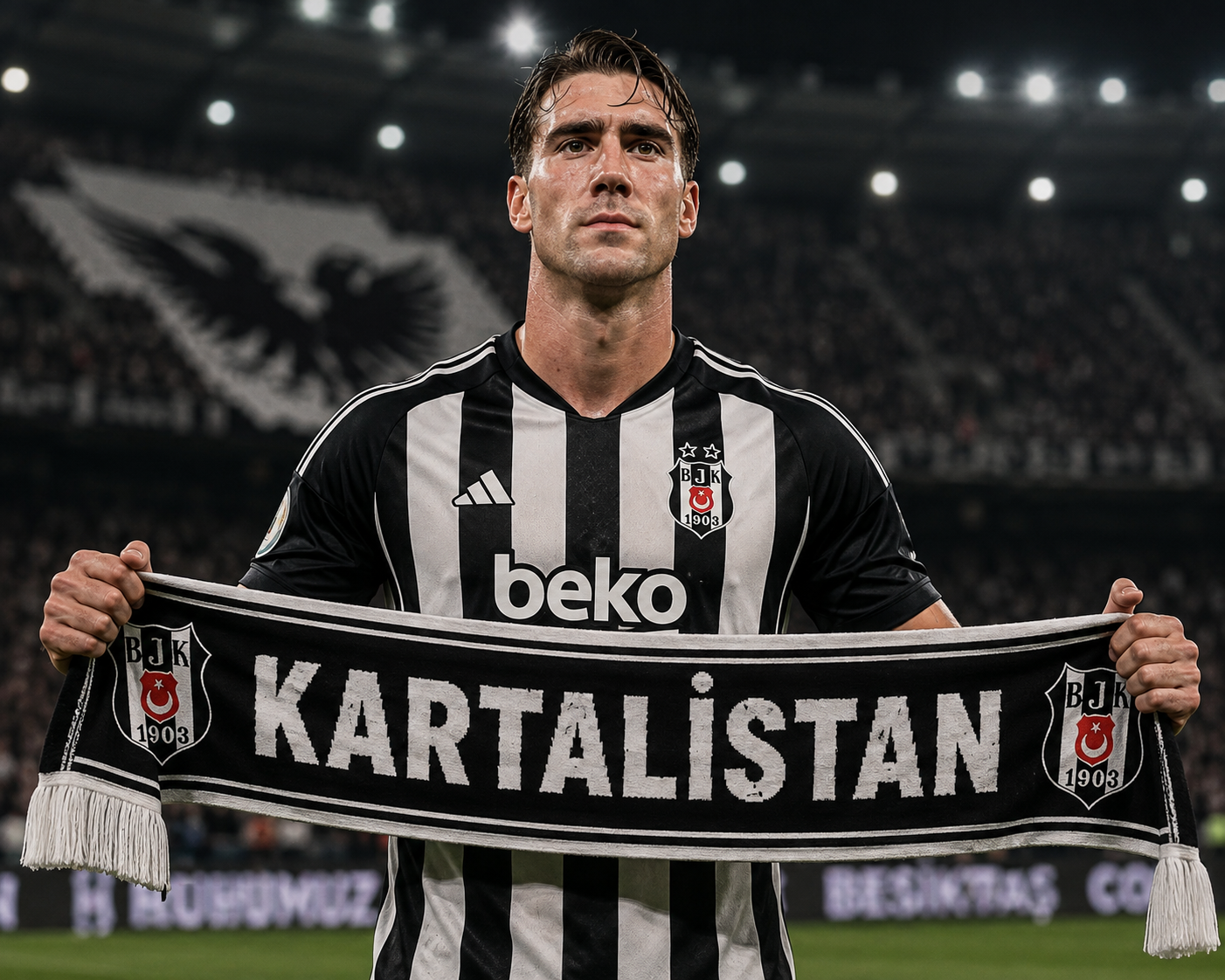 Tam Bir Kartal Vlahovic gelir gelmez farkını ortaya koydu,tam bir Karakatal olacağını hissettirdi.